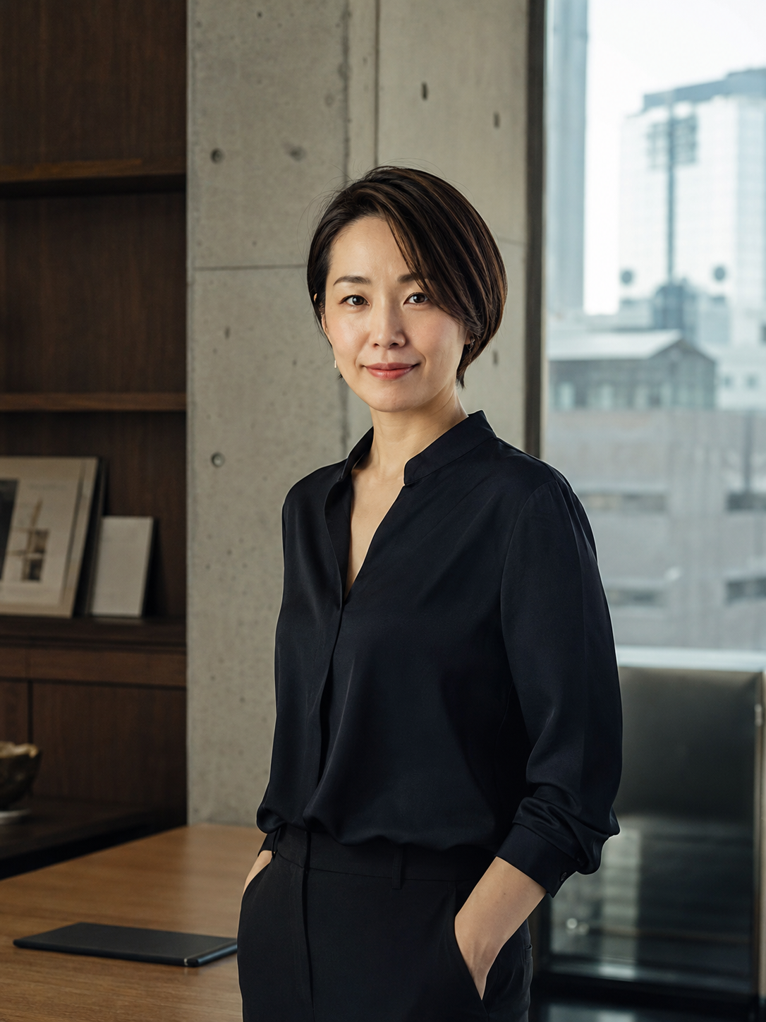 女性クリエイティブディレクターのビジネスプロフィール撮影イメージ